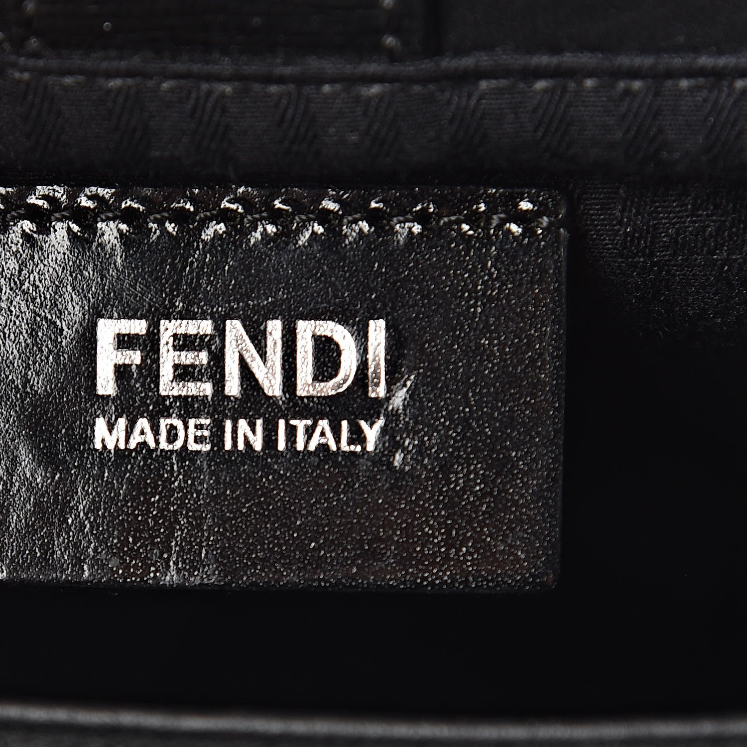 Fendi Vitello Elite Calfskin Colorblock Petite 2Jours Tote Black Multicolor White Argento 5 of 11