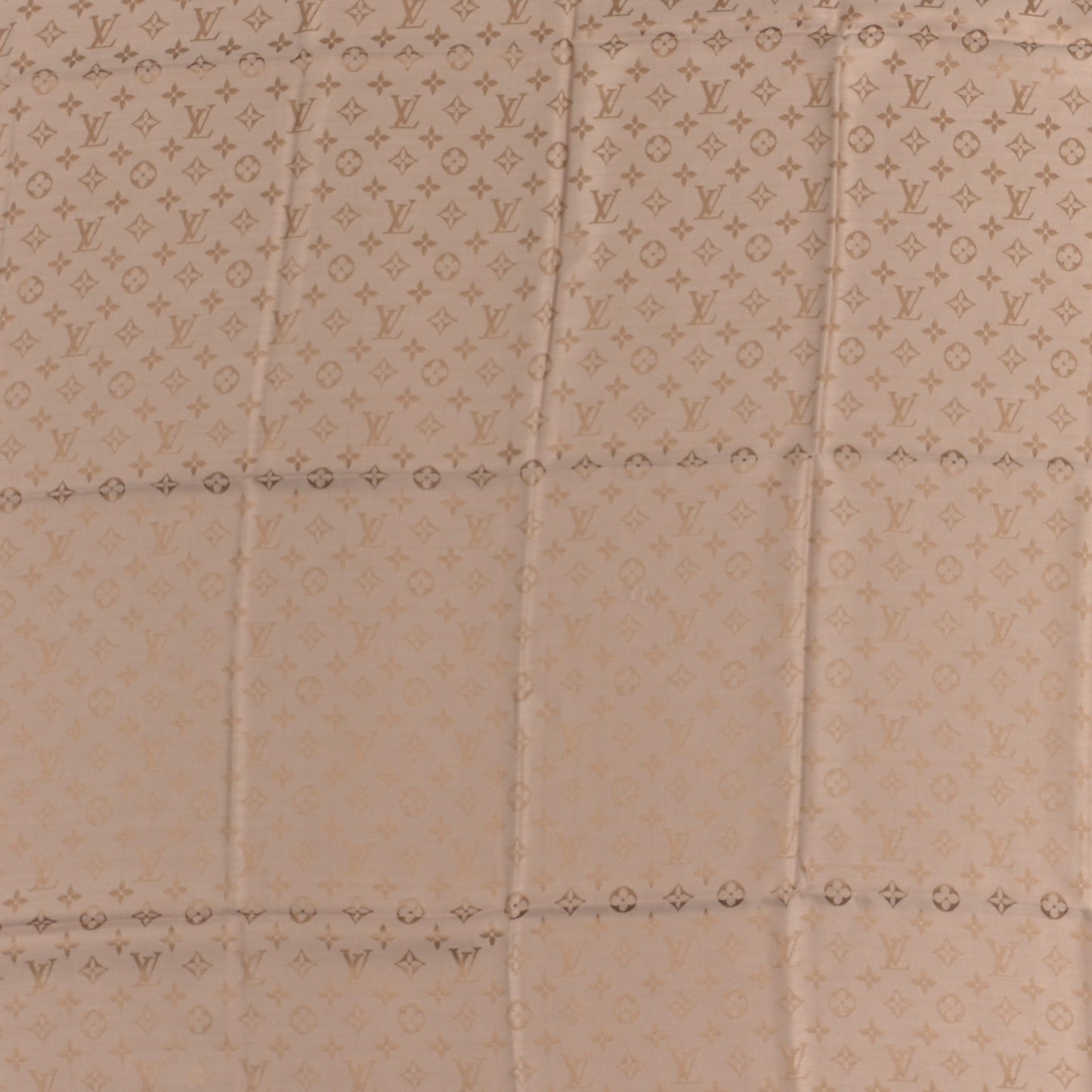 Silk Wool Monogram Denim Shawl Beige Rose