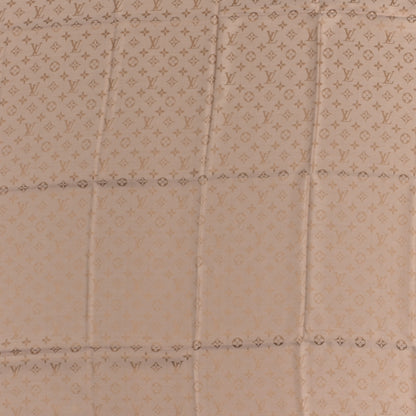 Louis Vuitton Silk Wool Monogram Denim Shawl Beige Rose 2 of 5