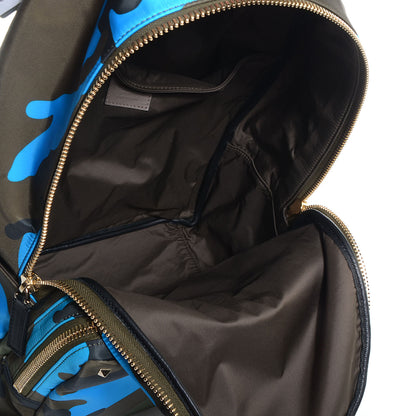 Valentino Garavani Nylon Camouflage Backpack Green Blue Fluo 5 of 7
