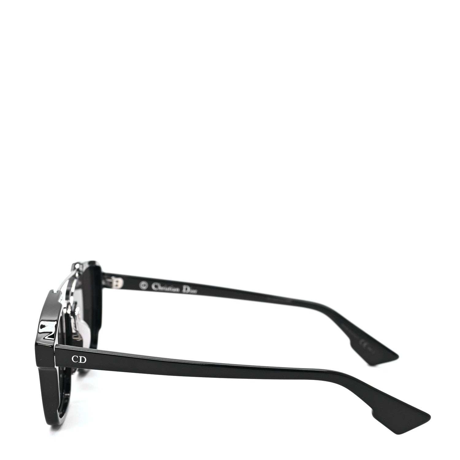 Christian Dior Abstract Square Mirrored Sunglasses Black 3 of 9