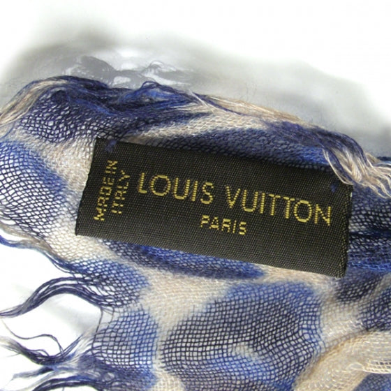 Leopard Spray Stole Blue