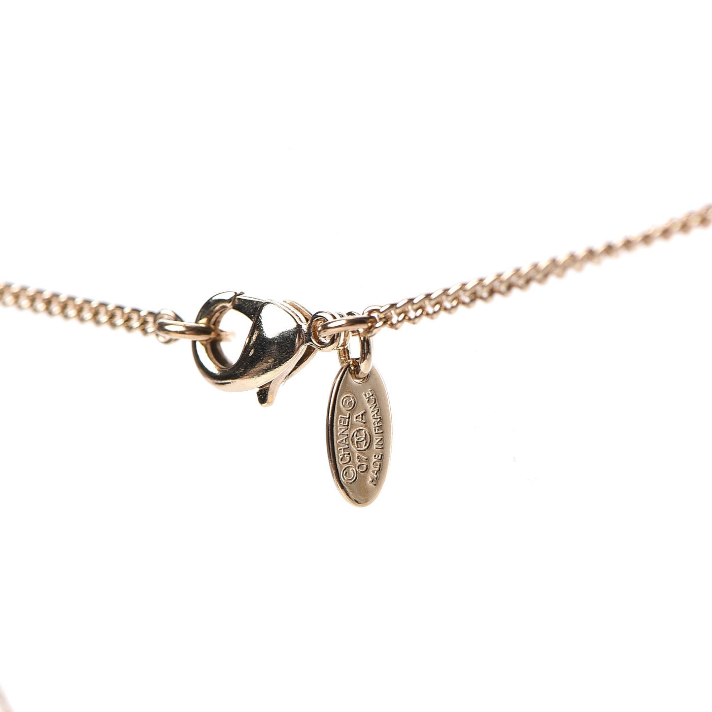 Enamel Pearl Crystal Four Leaf Clover Pendant Necklace Black Gold