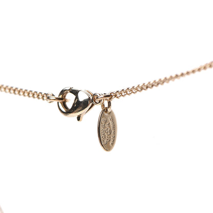 Chanel Enamel Pearl Crystal Four Leaf Clover Pendant Necklace Black Gold 4 of 6