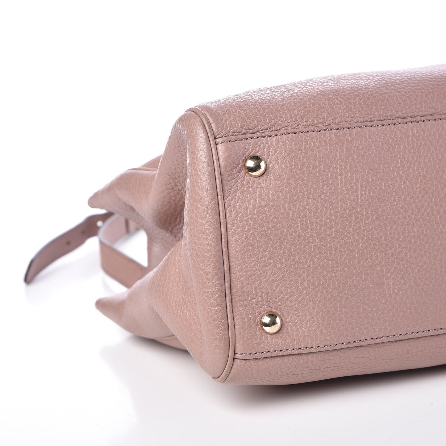 Pebbled Calfskin Medium Bamboo Shopper Tote Dark Cipria