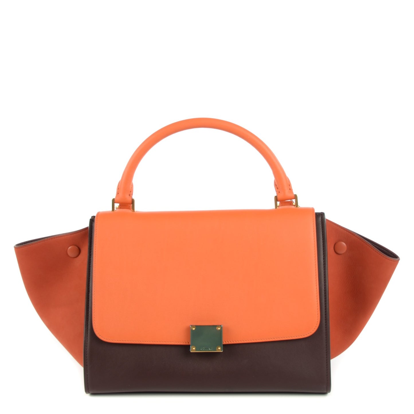 Smooth Calfskin Nubuck Small Tri-Color Trapeze