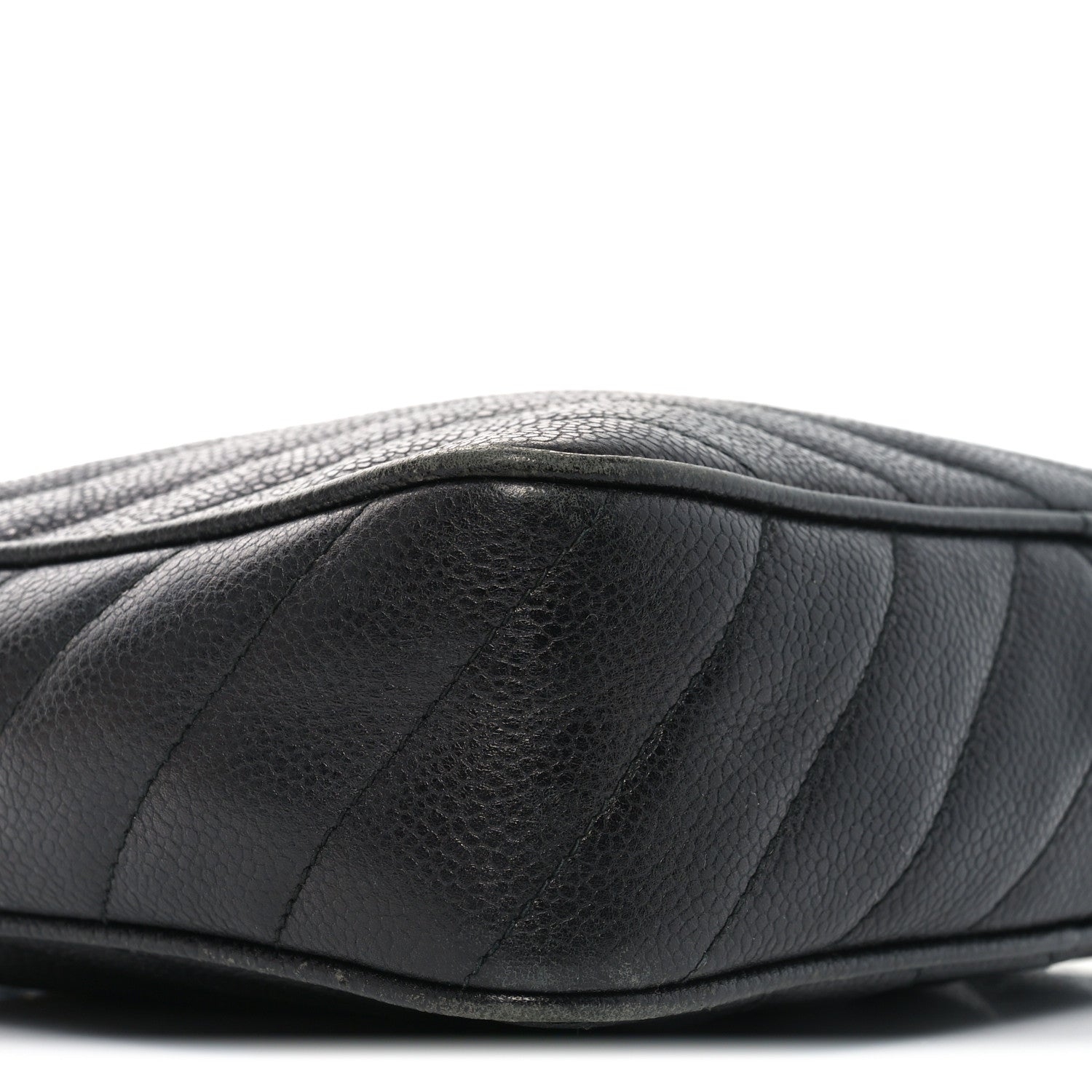 Chanel Caviar Chevron Quilted Camera Case Black 9 of 10