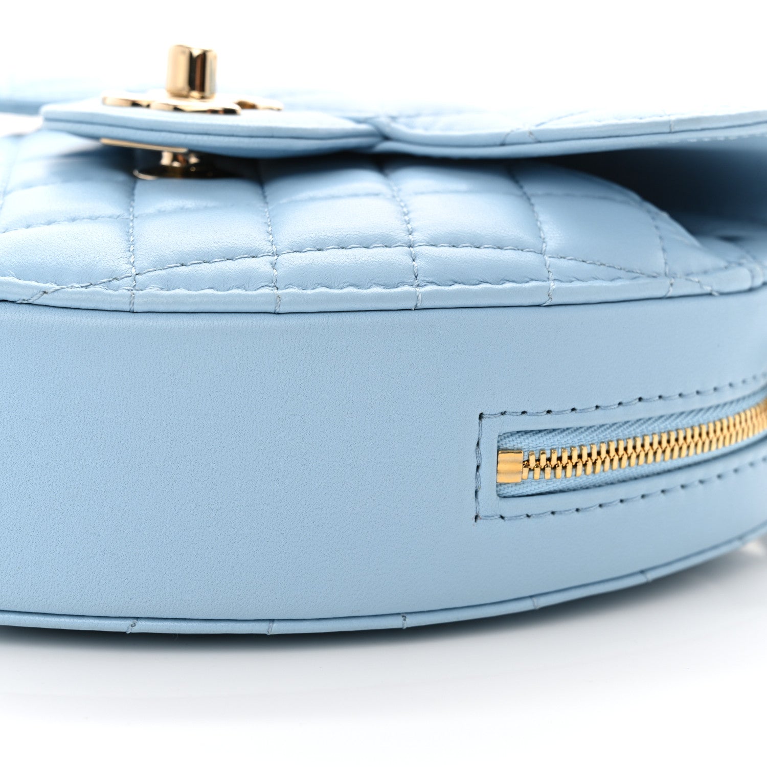 Chanel Lambskin Quilted CC In Love Heart Bag Light Blue 1678288