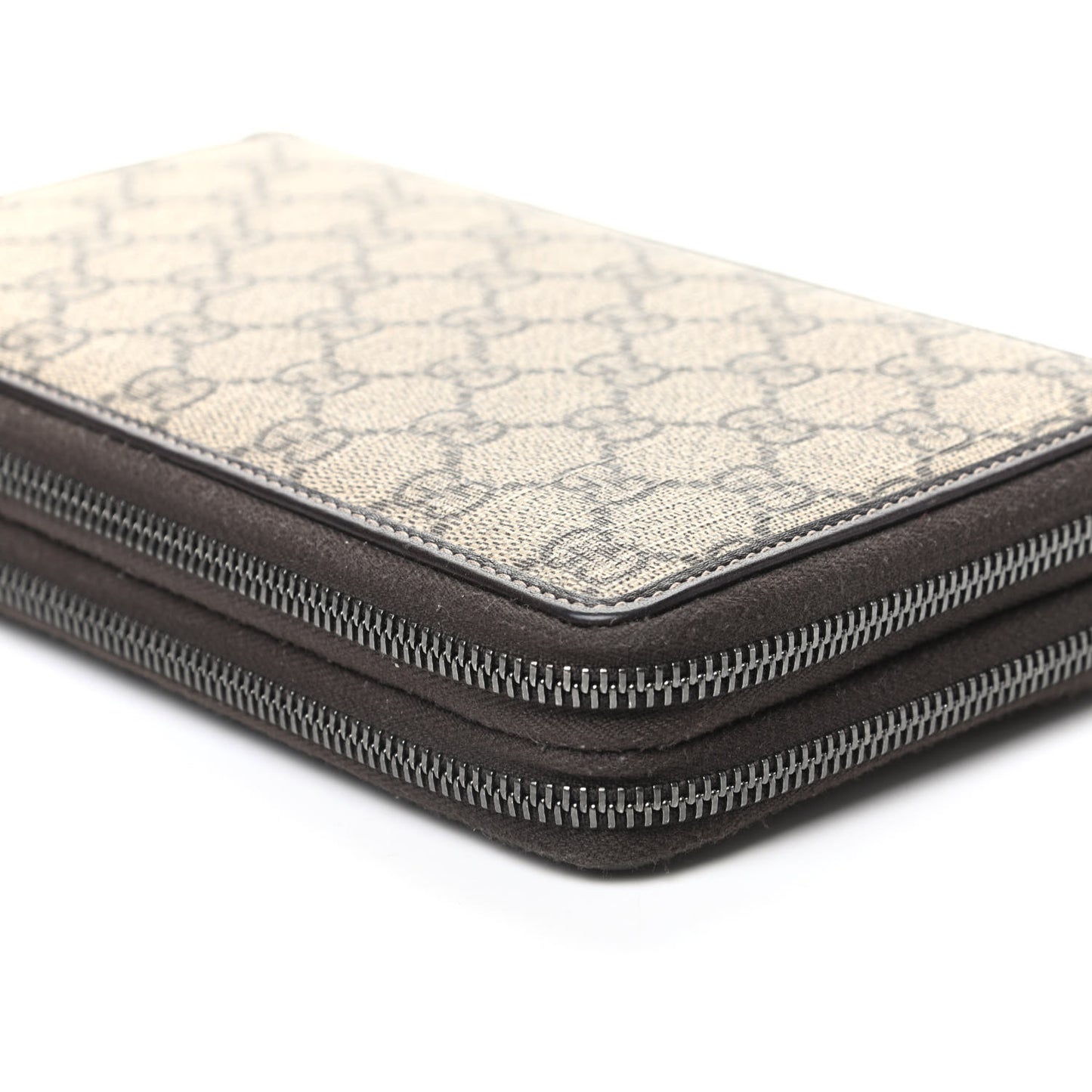 GG Supreme Monogram Travel Document Case Dark Brown