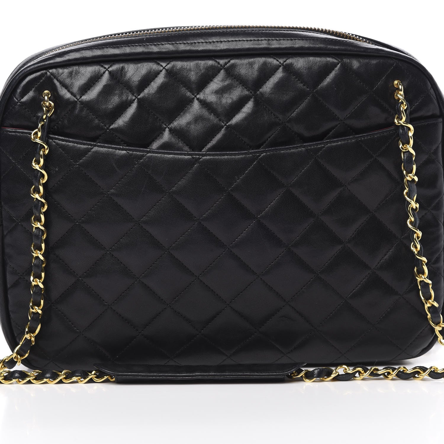 Chanel Lambskin Quilted Shoulder Bag Navy Blue 9 of 18