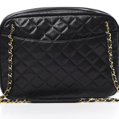 Chanel Lambskin Quilted Shoulder Bag Navy Blue 9 of 18