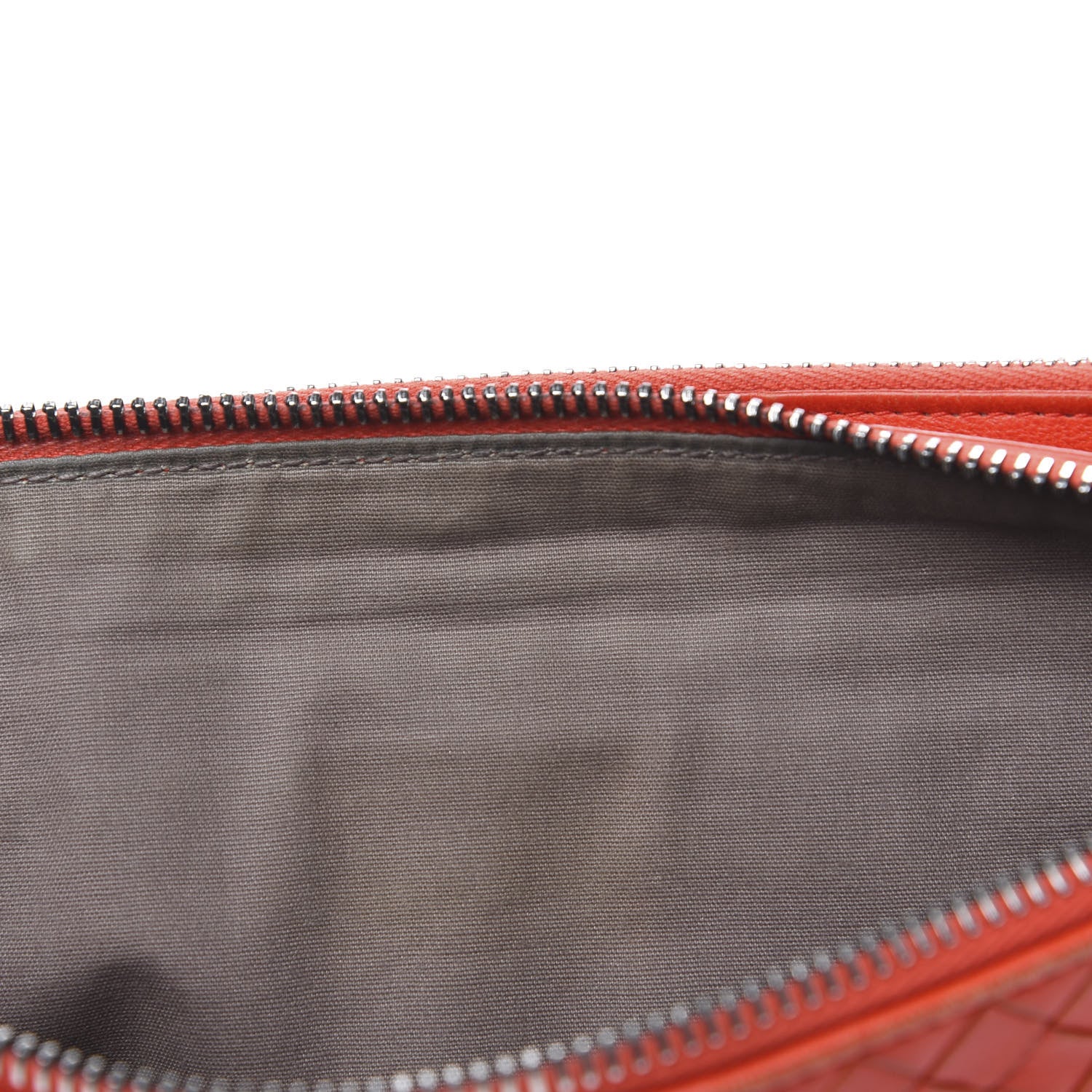Bottega Veneta Nappa Intrecciato Double Zip Clutch Geranium 8 of 12