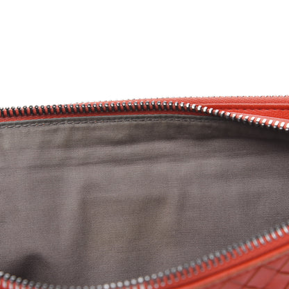 Bottega Veneta Nappa Intrecciato Double Zip Clutch Geranium 8 of 12