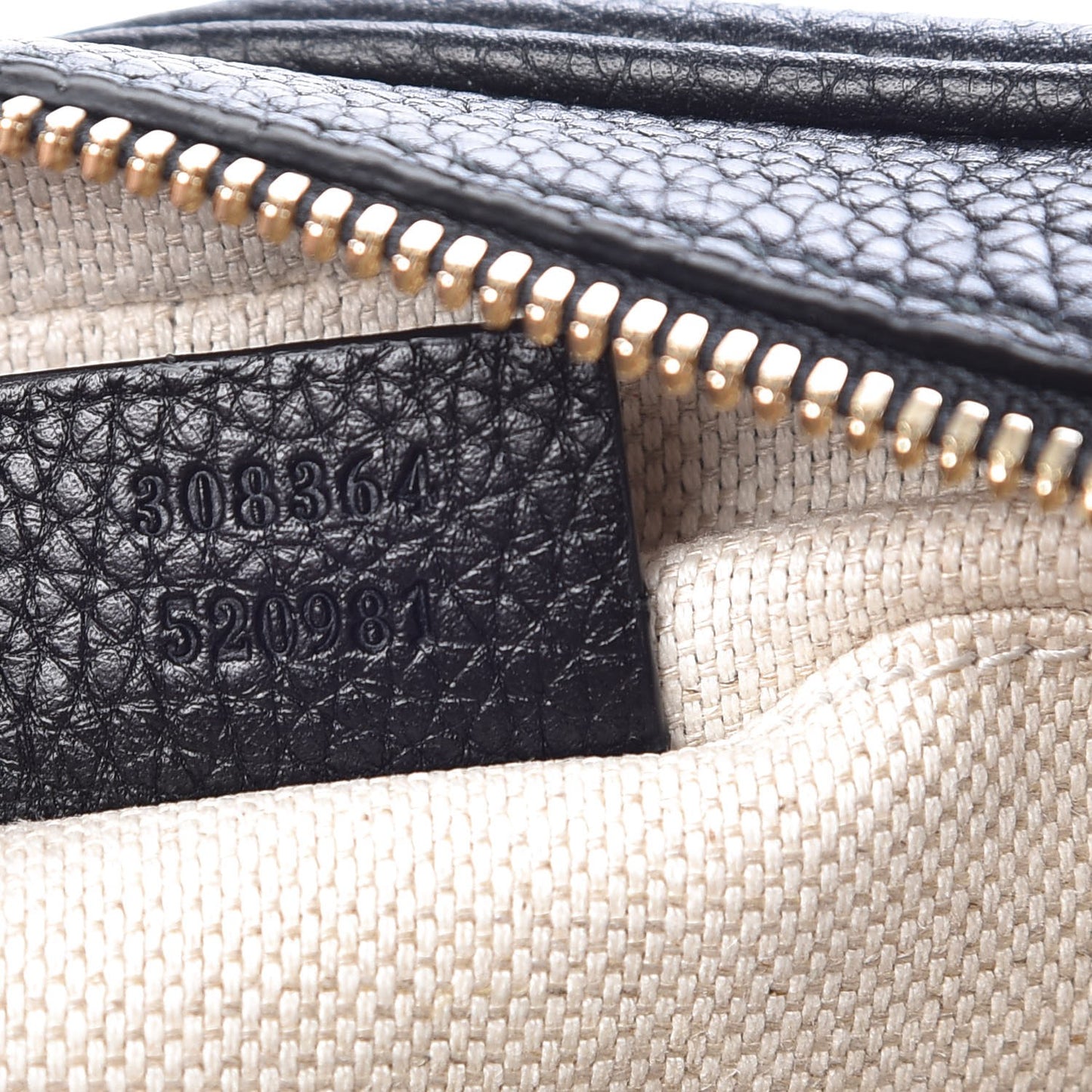Pebbled Calfskin Small Soho Disco Bag Black