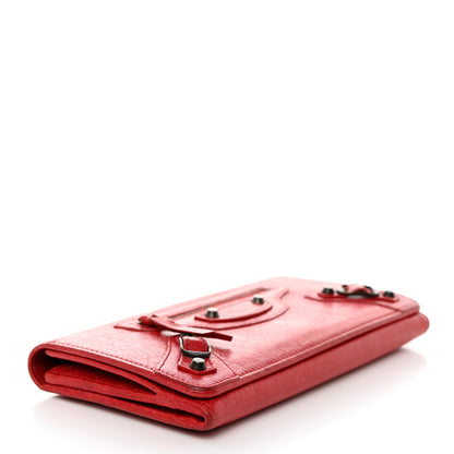 Balenciaga Agneau Classic Hardware Continental Zip Around Wallet Rouge Coquelicot 4 of 9