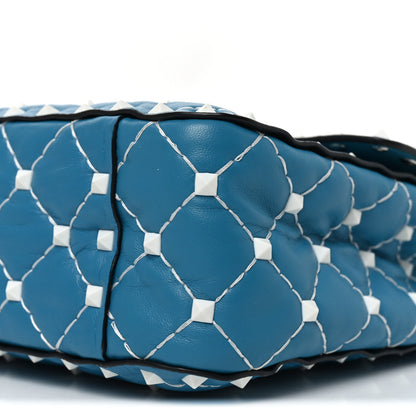 Valentino Garavani Nappa Medium Free Rockstud Spike Shoulder Bag Cerulean 9 of 9