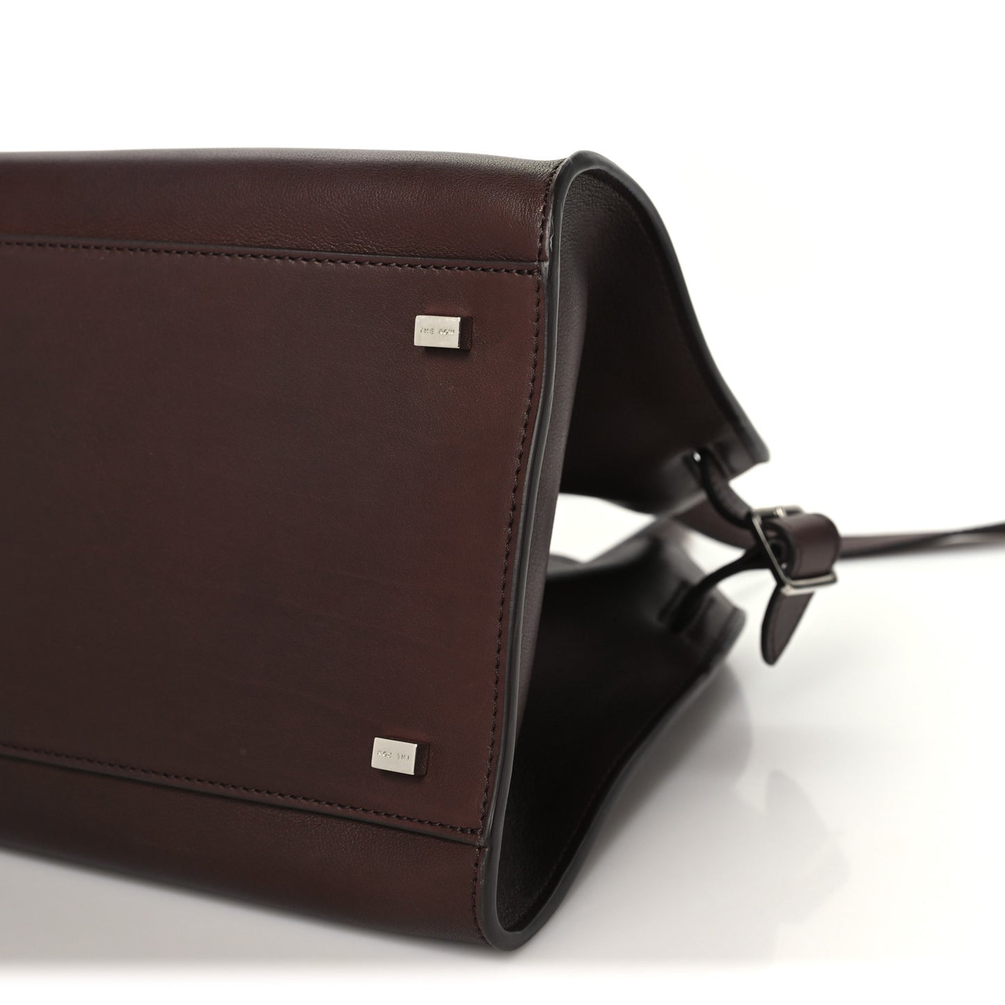 Polished Saddle Calfskin Soft Margaux 12 Dark Brown