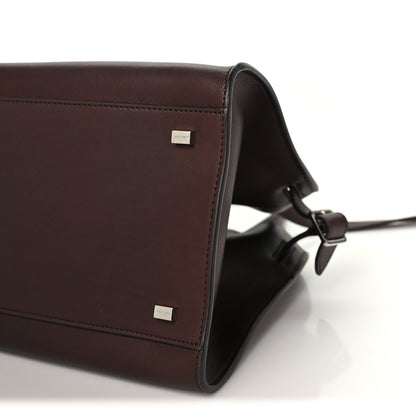 The Row Polished Saddle Calfskin Soft Margaux 12 Dark Brown 9 of 9