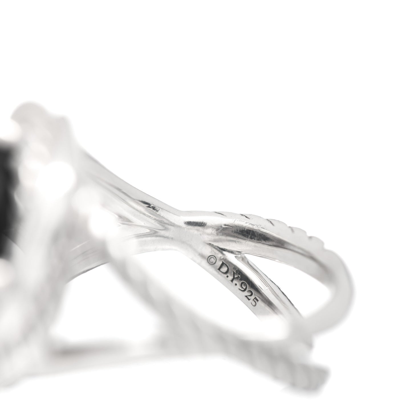 Sterling Silver Black Onyx 11mm Infinity Ring 52 6