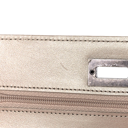 Chanel Metallic Sheepskin Quilted Reissue Wallet On Chain WOC Beige 9 of 13