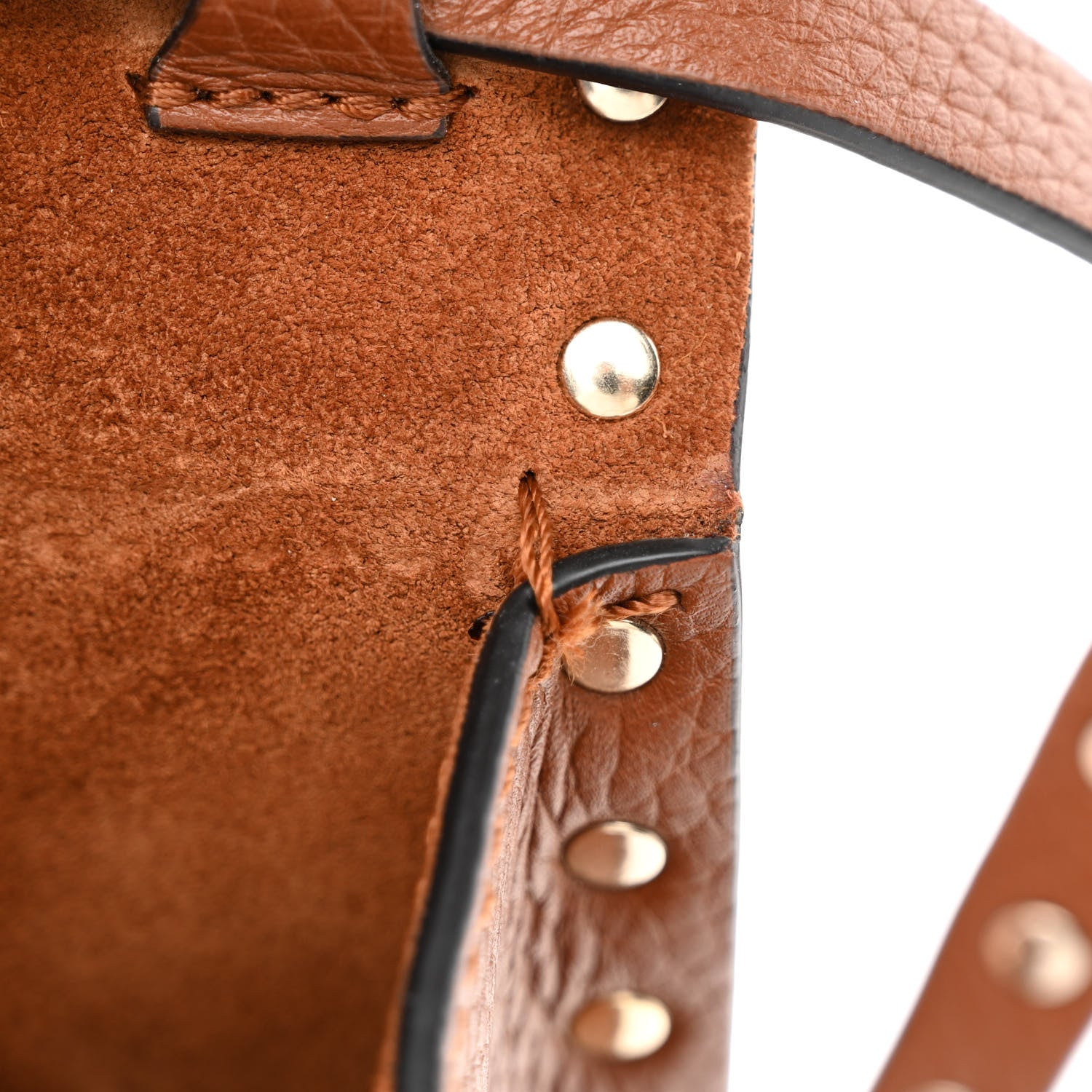 Valentino Garavani Pebbled Calfskin Medium Rockstud Flip Lock Crossbody Bag Bright Cognac 13 of 16