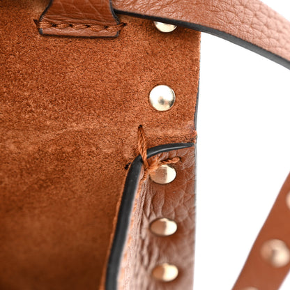 Valentino Garavani Pebbled Calfskin Medium Rockstud Flip Lock Crossbody Bag Bright Cognac 13 of 16