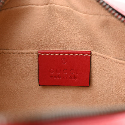 Gucci Calfskin Matelasse Small GG Marmont Chain Shoulder Bag Hibiscus Red 6 of 10