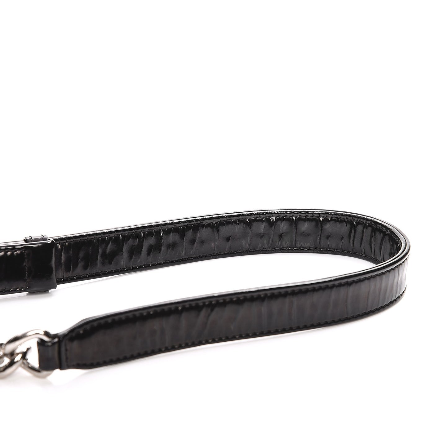 Glazed Calfskin Medium Boy Flap Black