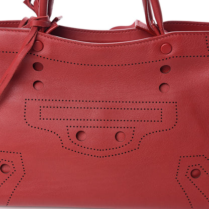 Balenciaga Veau Soyeux Perforated Blackout Hardware S City Rouge Groseille 12 of 12