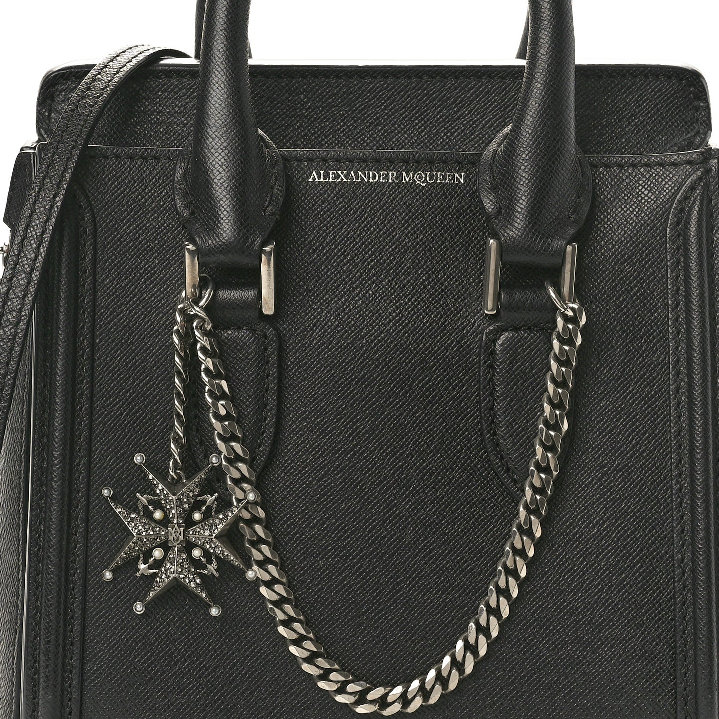 Grained Calfskin Small Heroine Black