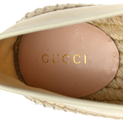 Gucci Canvas Logo Espadrilles 35 Greggio White 9 of 15