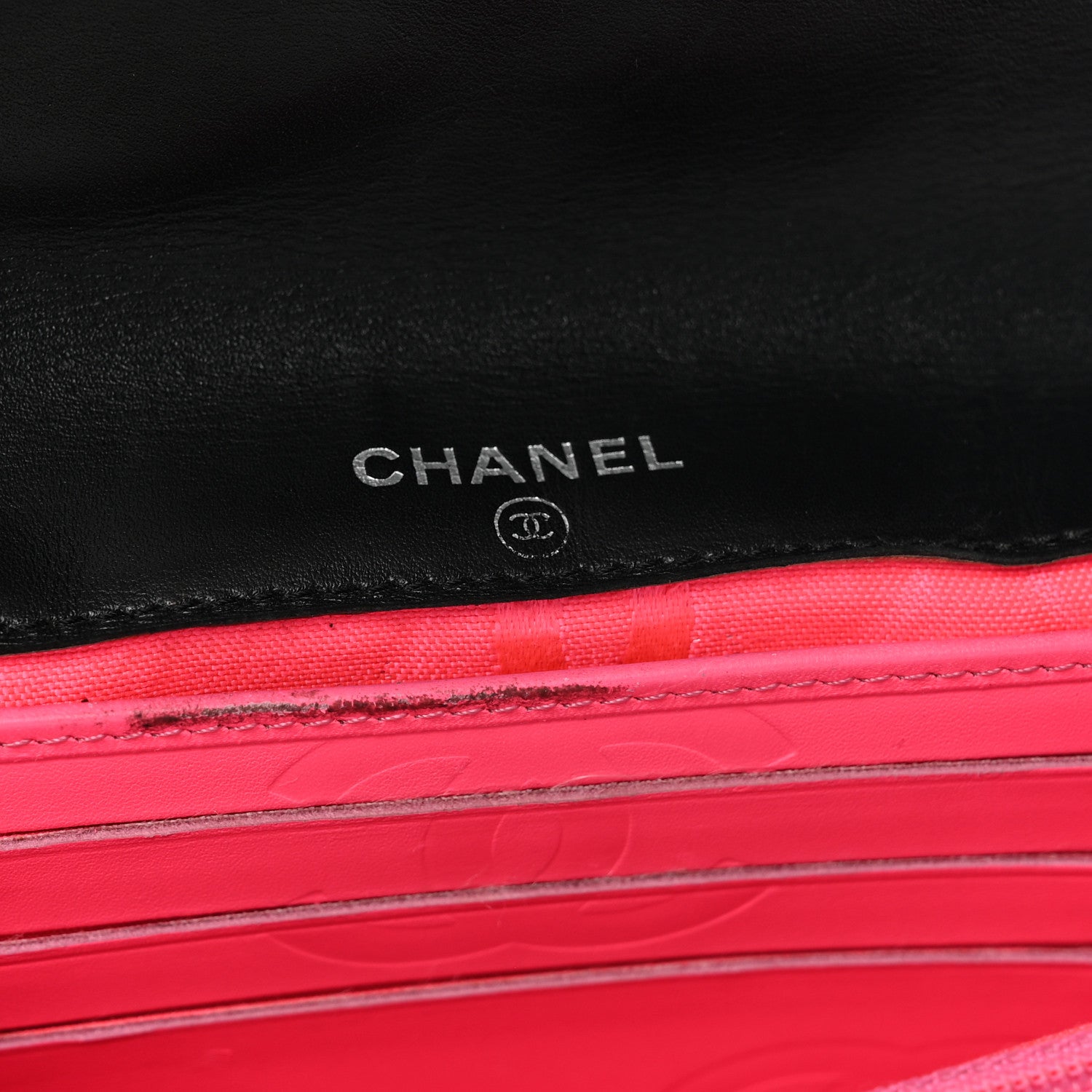 Chanel Calfskin Quilted Cambon Flap Wallet Black White 6 of 8