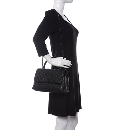 Chanel Caviar Quilted Small Coco Handle Flap So Black 2 of 11
