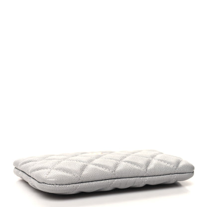 Chanel Caviar Quilted Small Cosmetic Case Grey 4 of 8