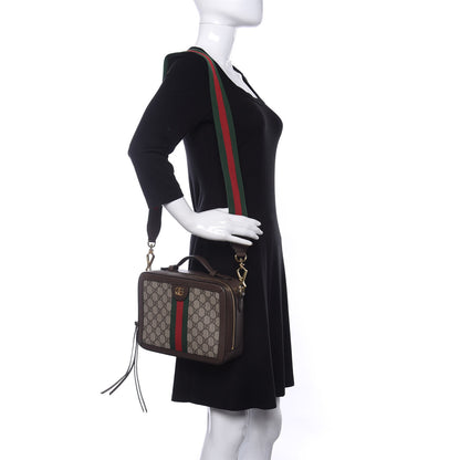 Gucci GG Supreme Web Small Ophidia Top Handle Shoulder Bag Brown 2 of 10