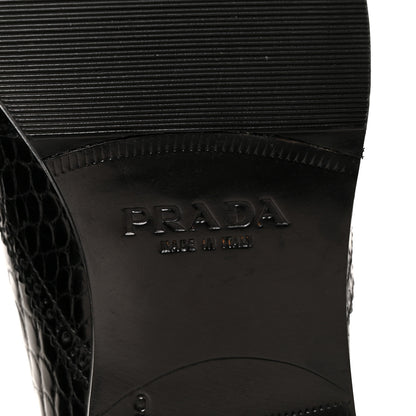 Prada Crocodile Mens Oxford 9 Black 8 of 10