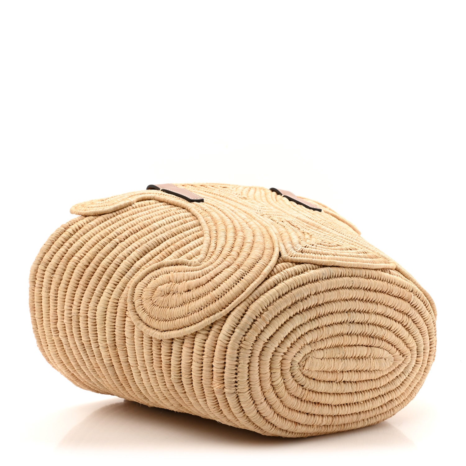 Celine Braided Raffia Calfskin Triomphe Small Panier Tan 4 of 9