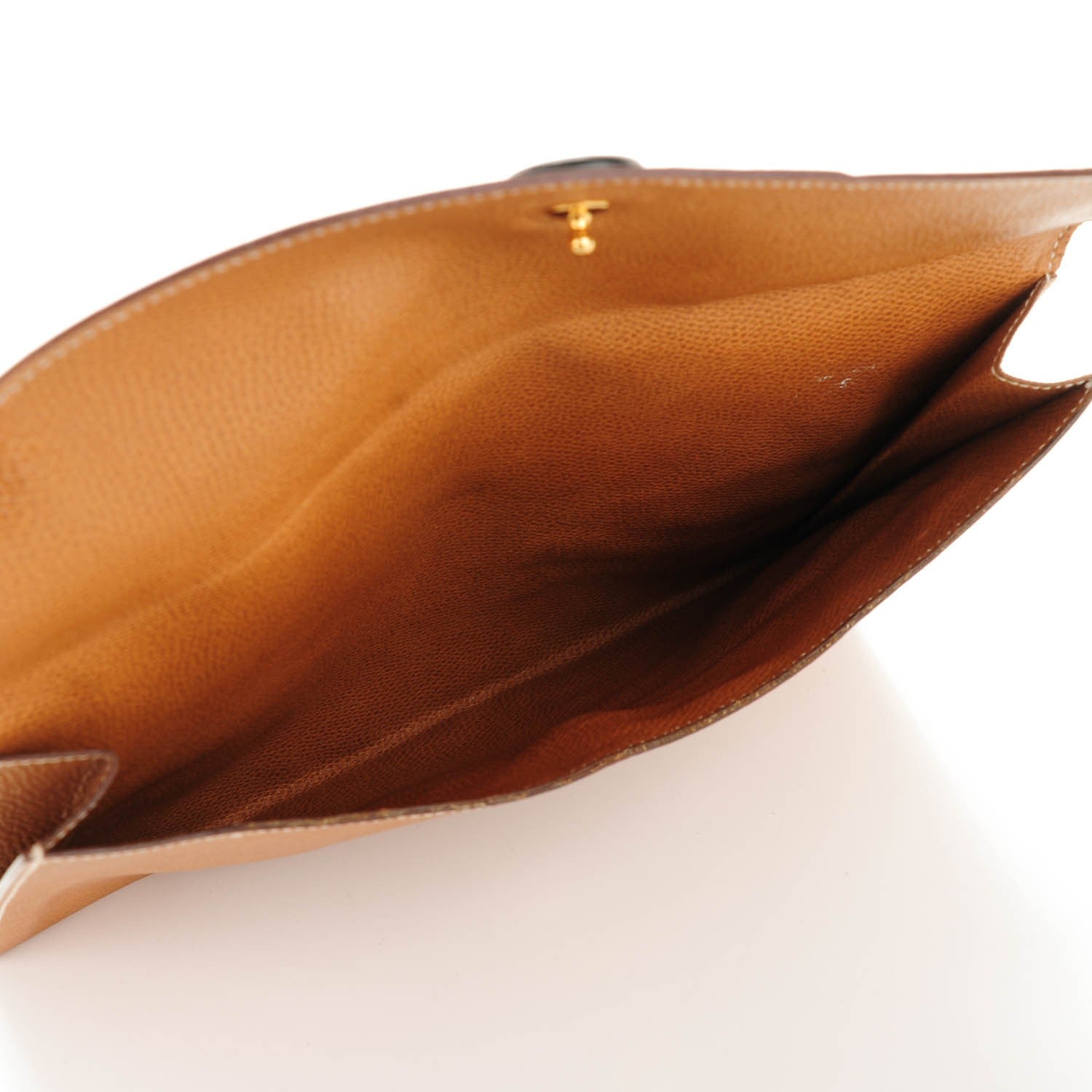 Hermes Courchevel Rio Clutch Gold 5 of 6