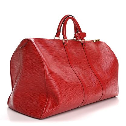 Louis Vuitton Epi Keepall 50 Castillan Red 2 of 20