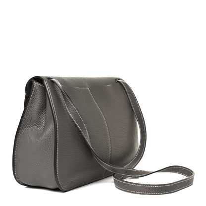 Hermes Taurillon Clemence Halzan 31 GM Etain 3 of 12