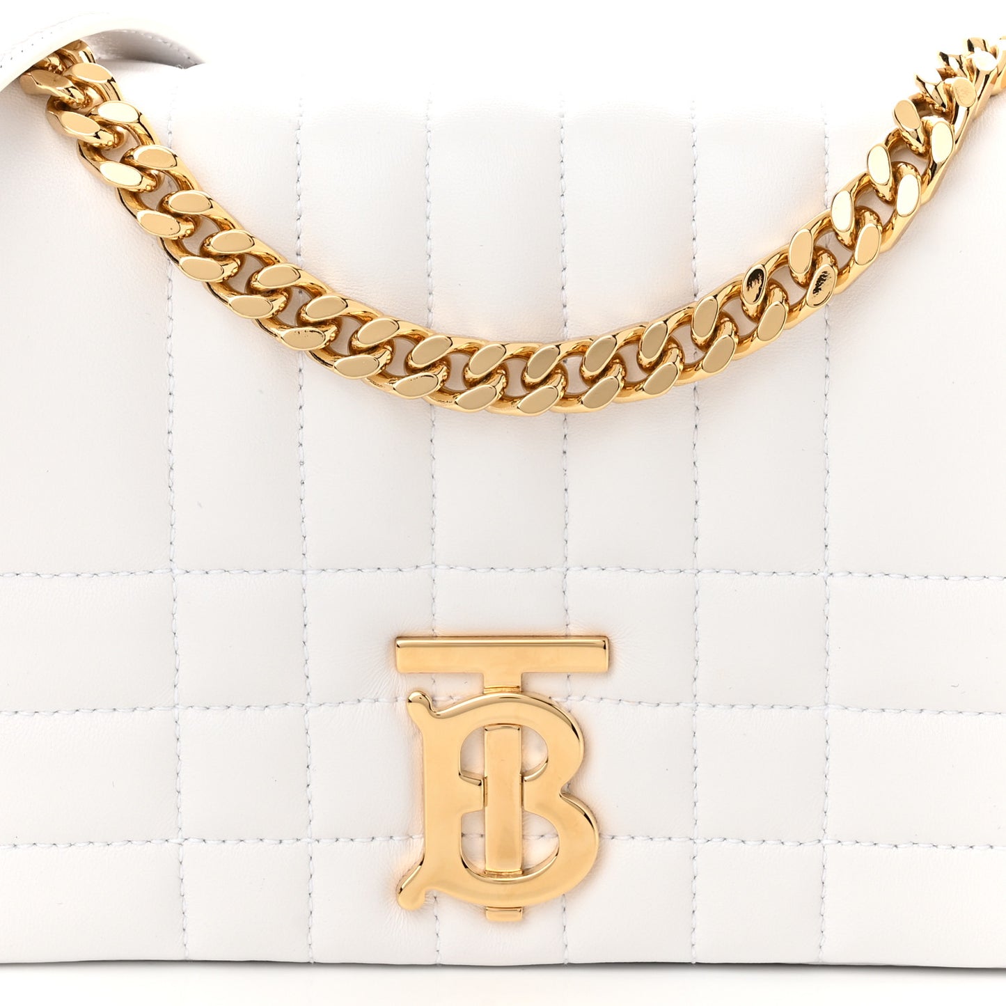 Lambskin Quilted Small Lola Bag Optic White