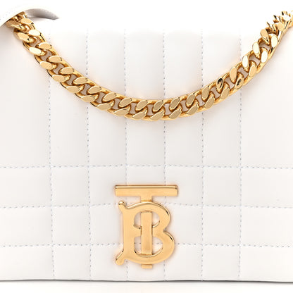 Burberry Lambskin Quilted Small Lola Bag Optic White 7 of 9