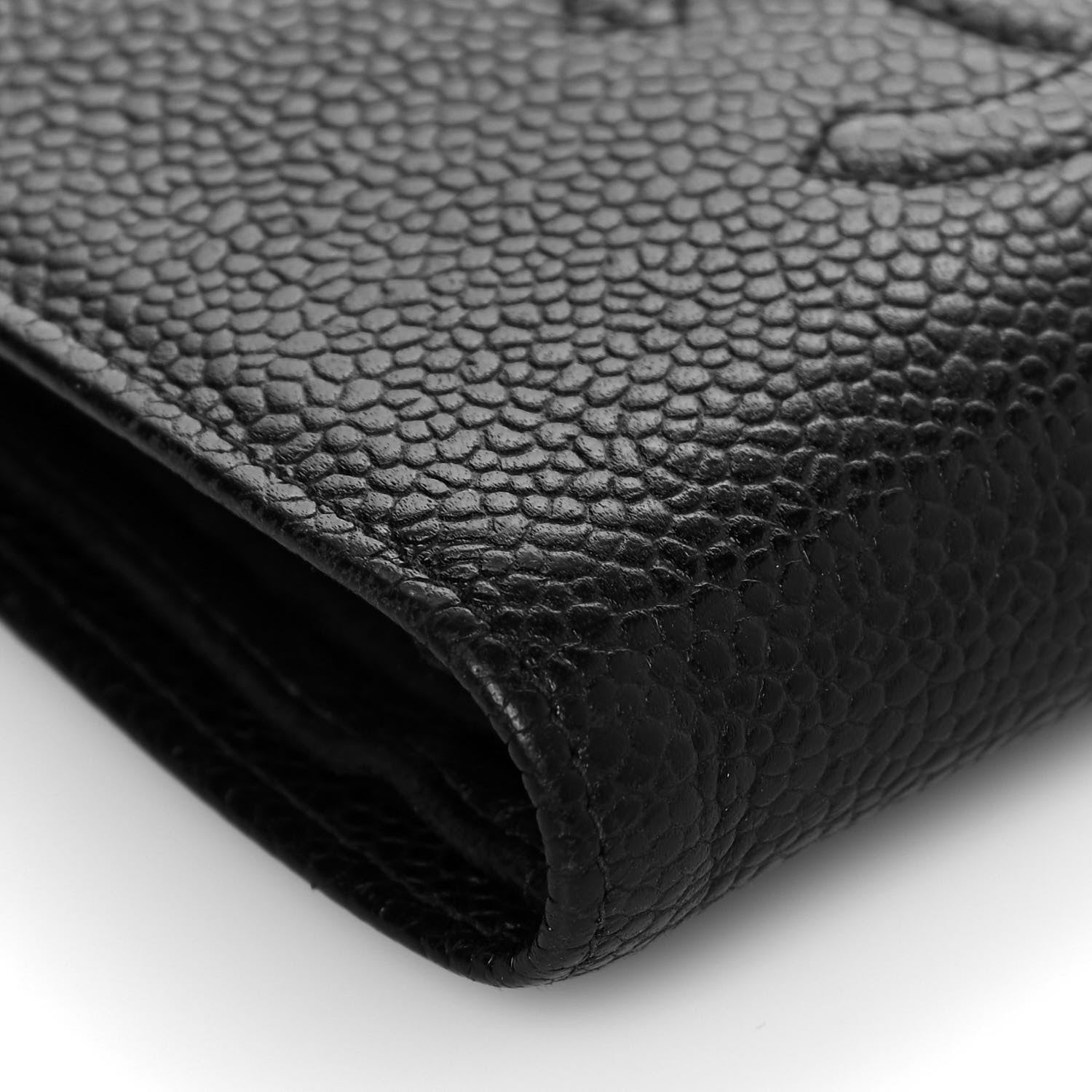 Chanel Caviar Timeless CC Compact French Wallet Black 8 of 12