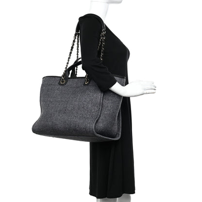 Chanel Lurex Boucle Medium Deauville Tote Black 2 of 11