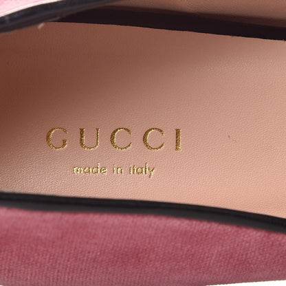 Gucci Velvet Etoile Pearl Embellished Loafers 38.5 Tibet Red 6 of 12