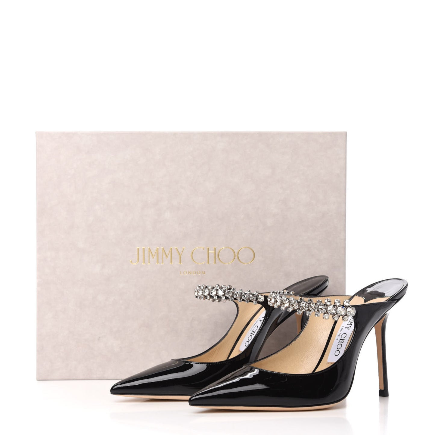 Patent Crystal Bing 100 Pumps 36 Black
