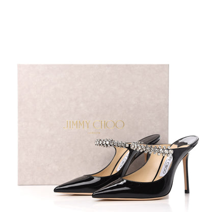 Jimmy Choo Patent Crystal Bing 100 Pumps 36 Black 8 of 8
