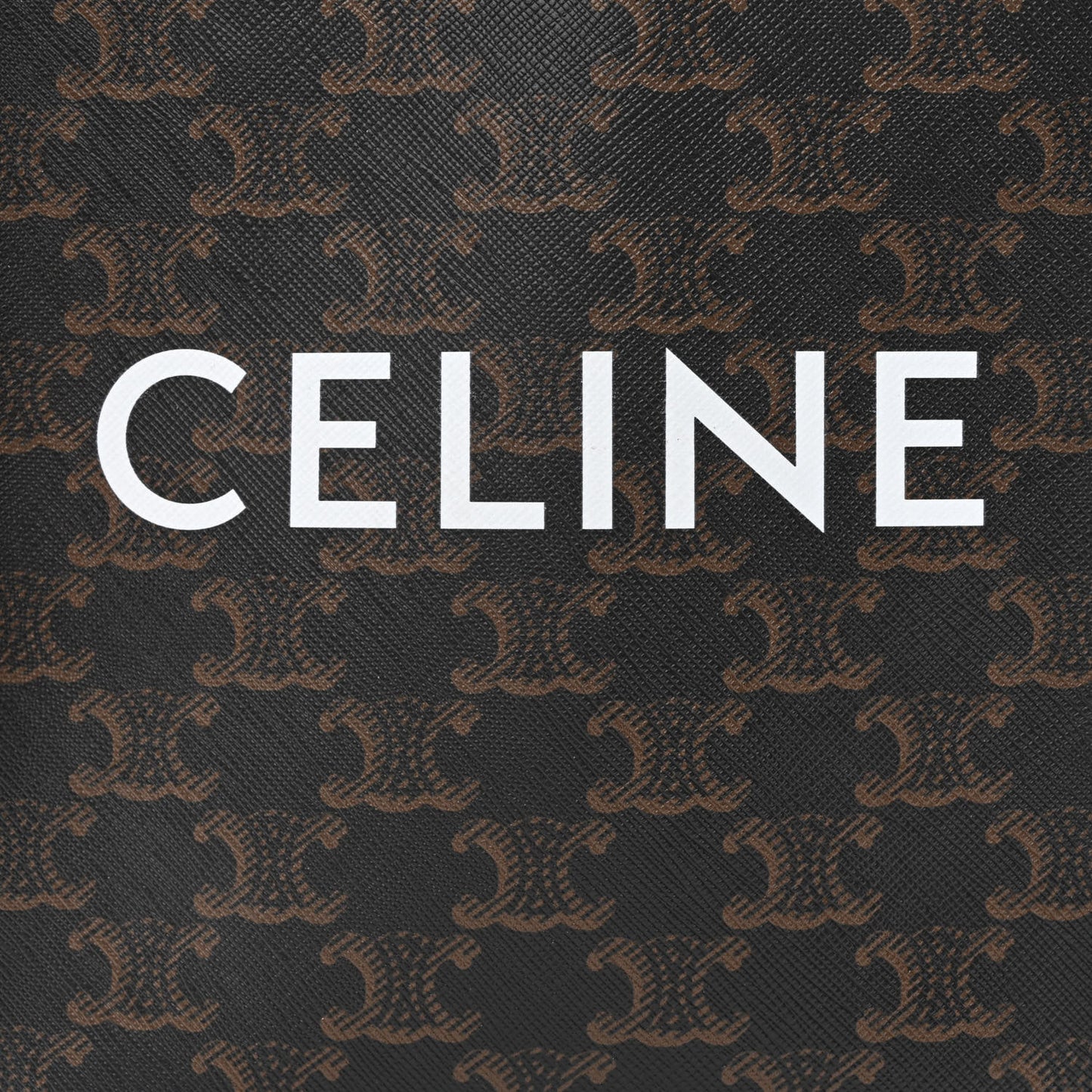 Triomphe Canvas Calfskin Mini Vertical Cabas Tan