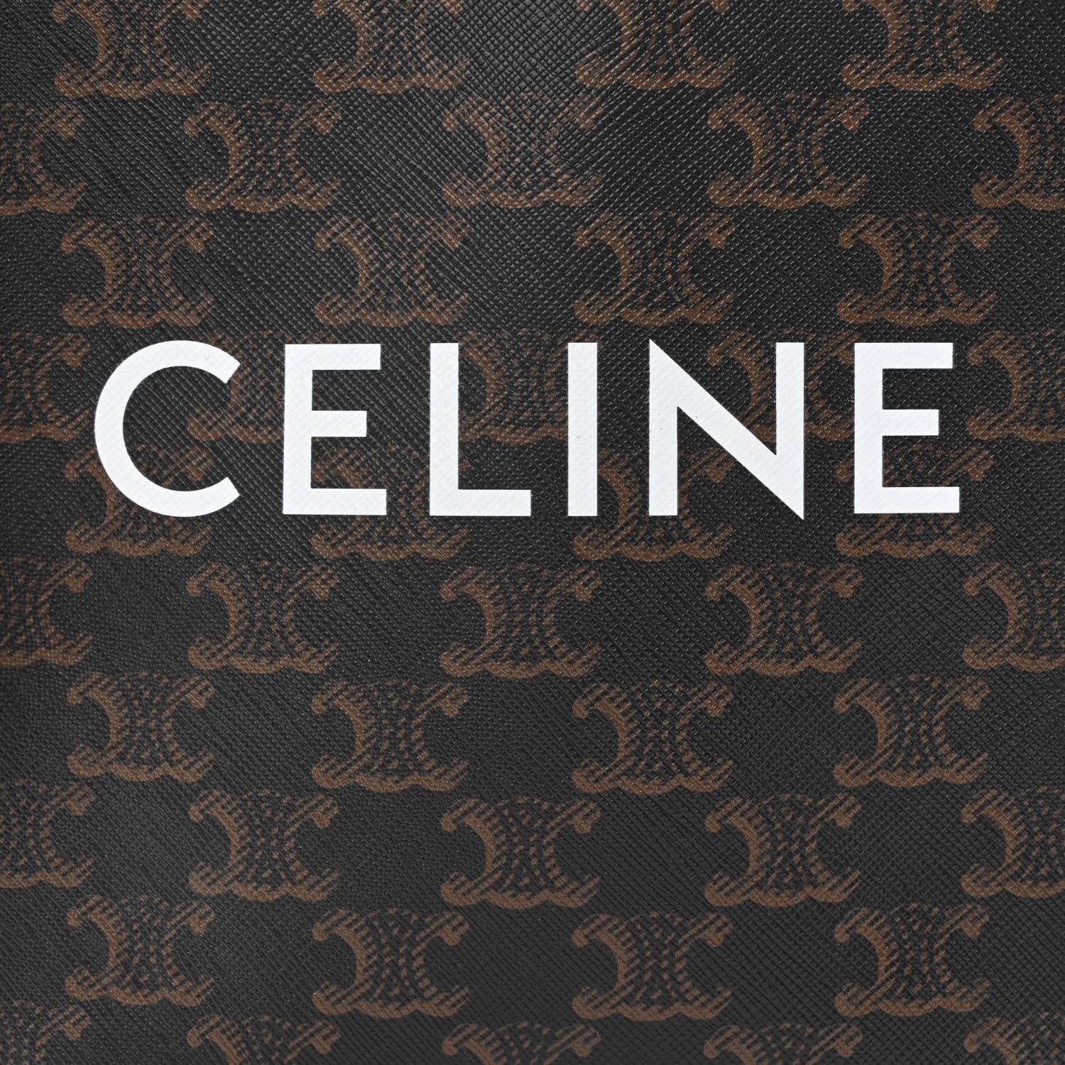 Celine Triomphe Canvas Calfskin Mini Vertical Cabas Tan 9 of 11