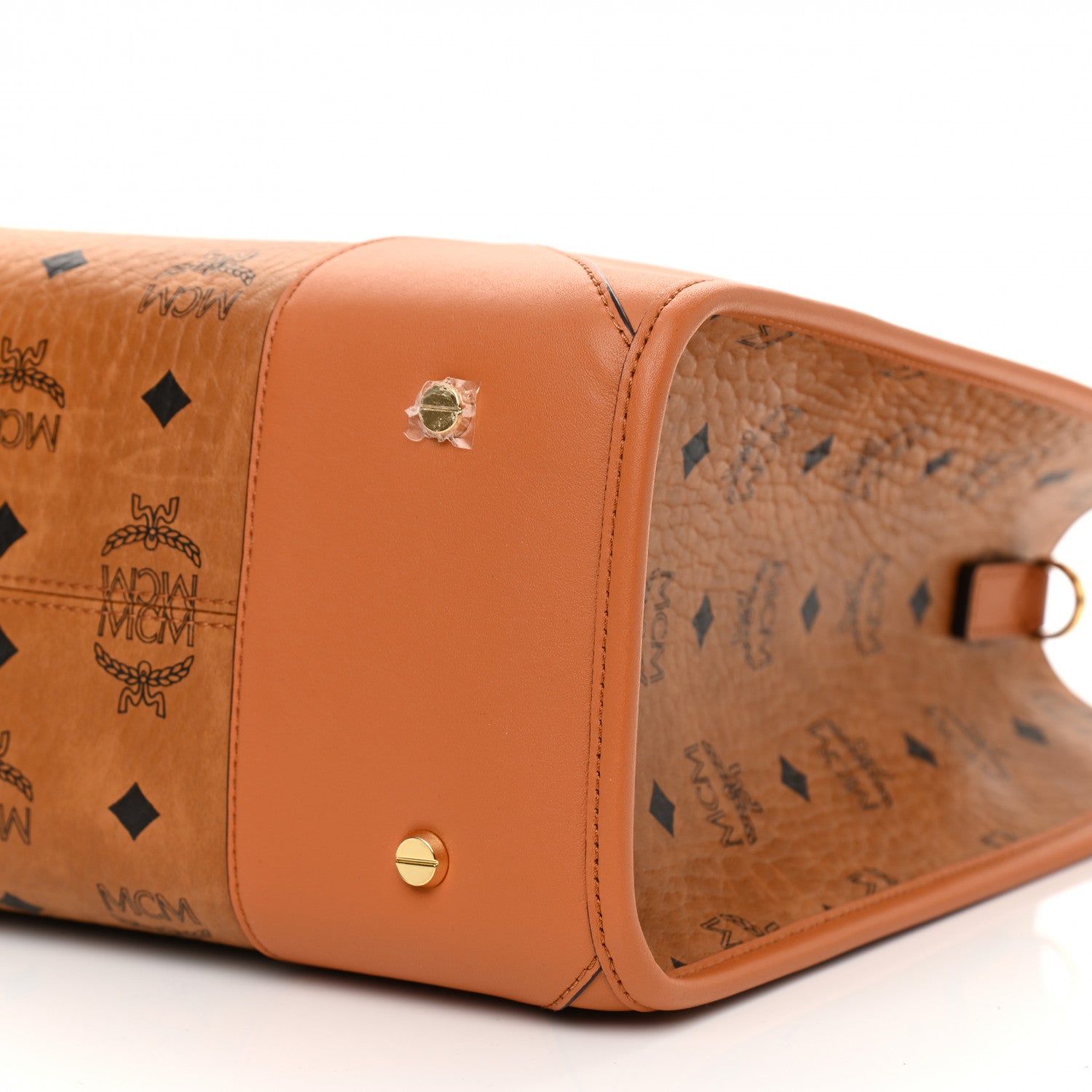MCM Visetos Large Munich Tote Cognac 11 of 12
